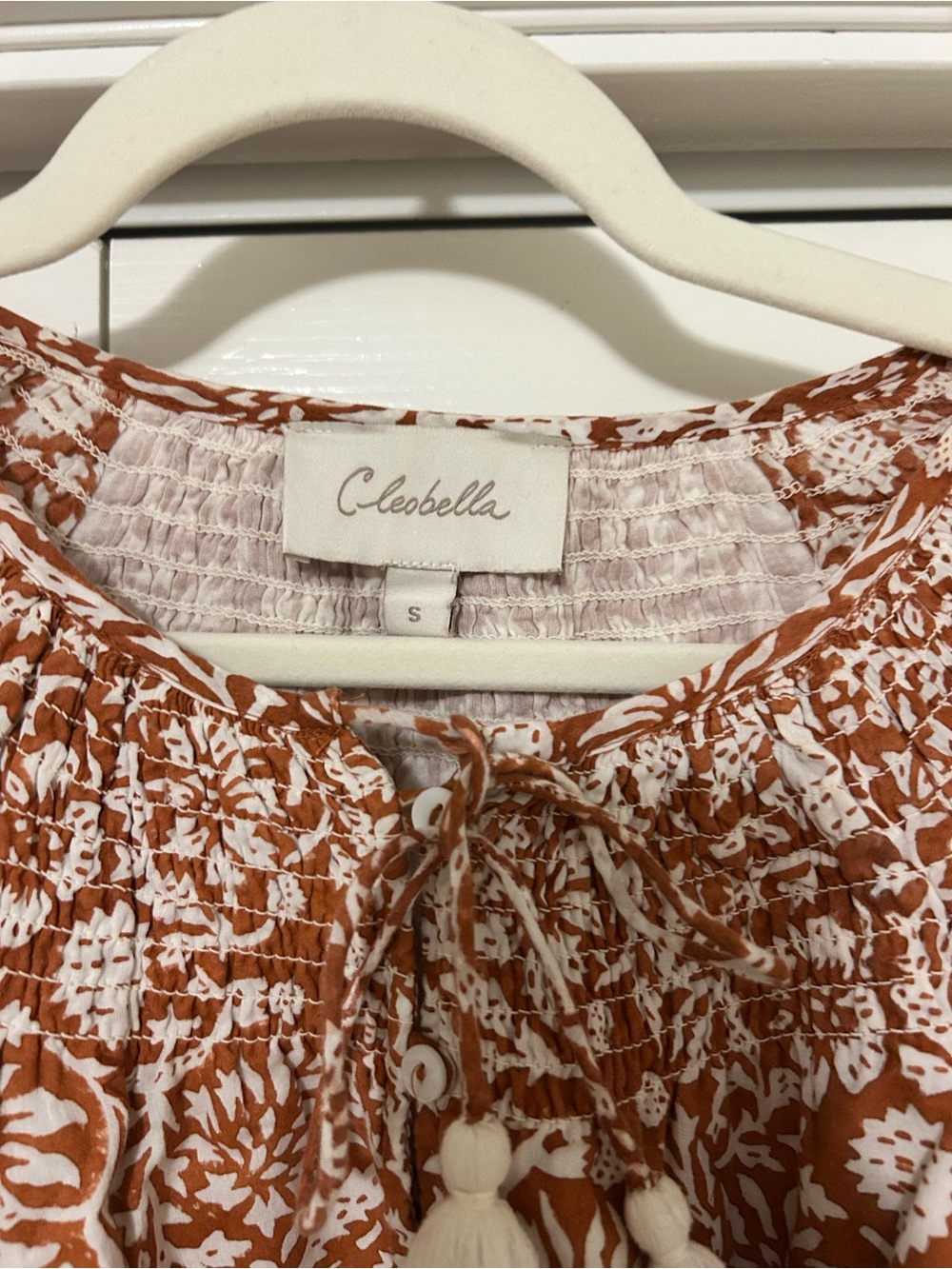 Cleobella Rust Floral Belted Mini Dress - Picture 5 of 9